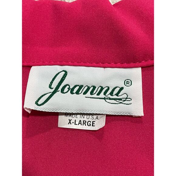 NWT VTG Joanna Shirt Women's XL Collared Long Sleeve Button Up Top pink US Made - Picture 6 of 9